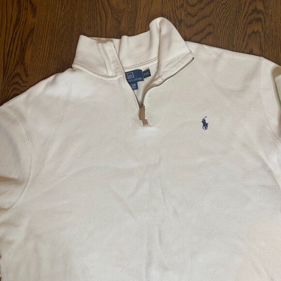 (2) Ralph Lauren 1/4 Zip XXL ivory & black mens plus size - Picture 6 of 8